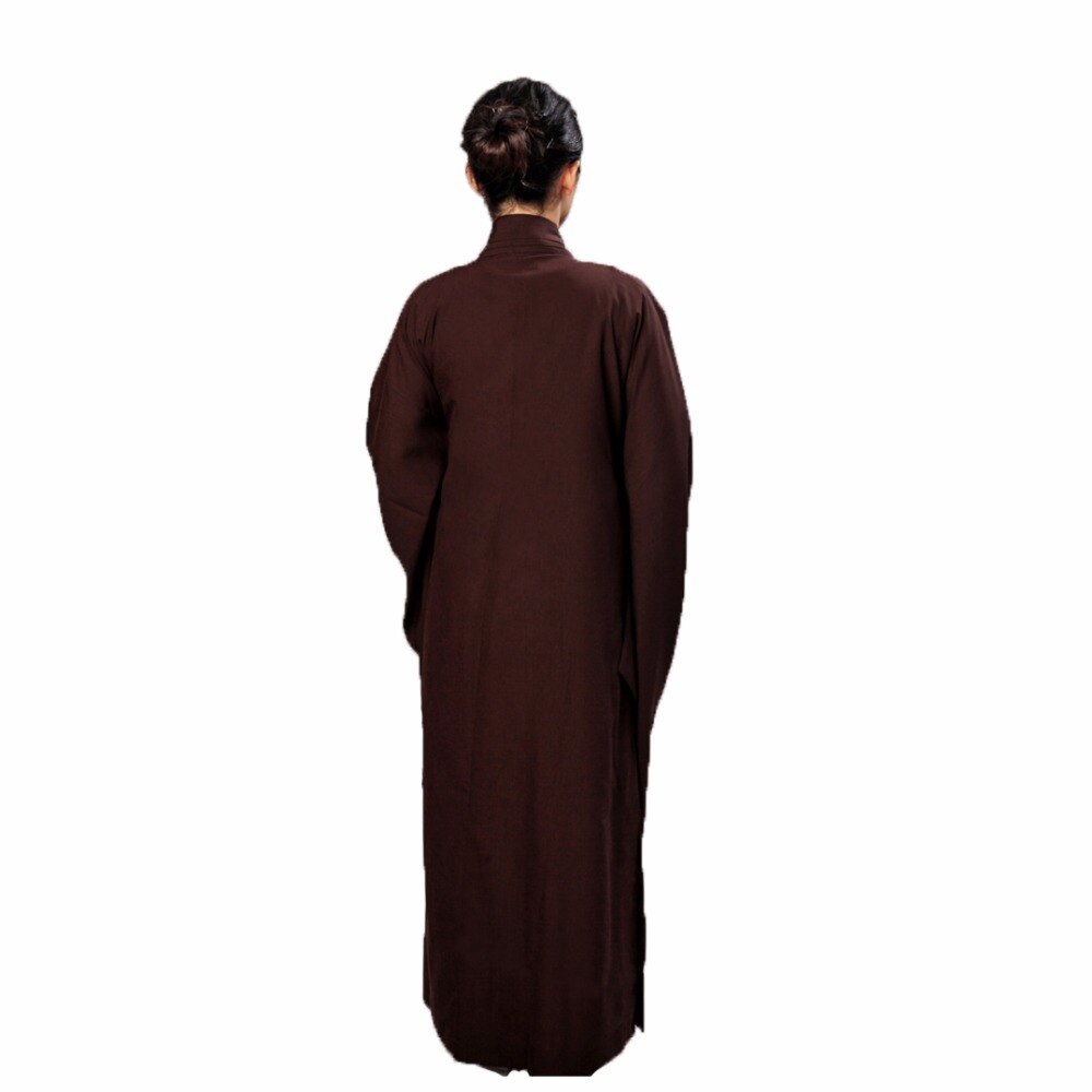 Unisex ogenomskinlig cambric lekmannamunk dräkt klädsel buddhism uniform