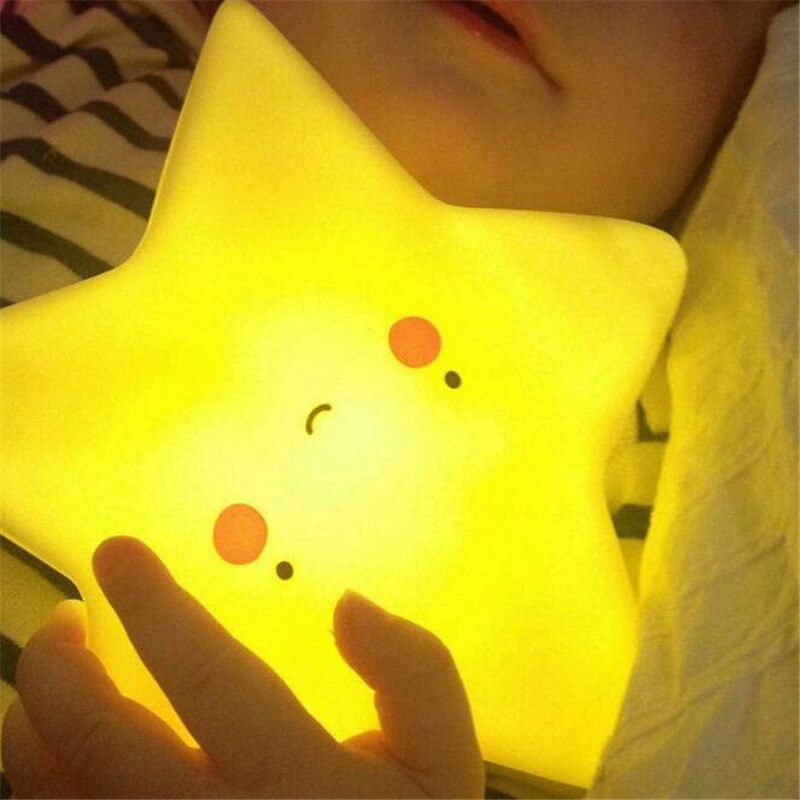 Cartoon Cute LED Kids Sleep Light Silica Gel Luminous Nightlight Lovely Lamp Sun Silicone Baby Room Light Toys