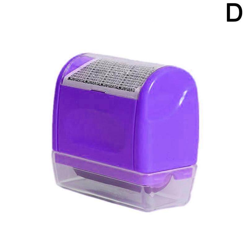 Rouleau de tampon encreur, tampon encreur, Code de vol, ID, recharge de confidentialité, outil de scellage de bureau, tampon d'encre Z0G0: S purple