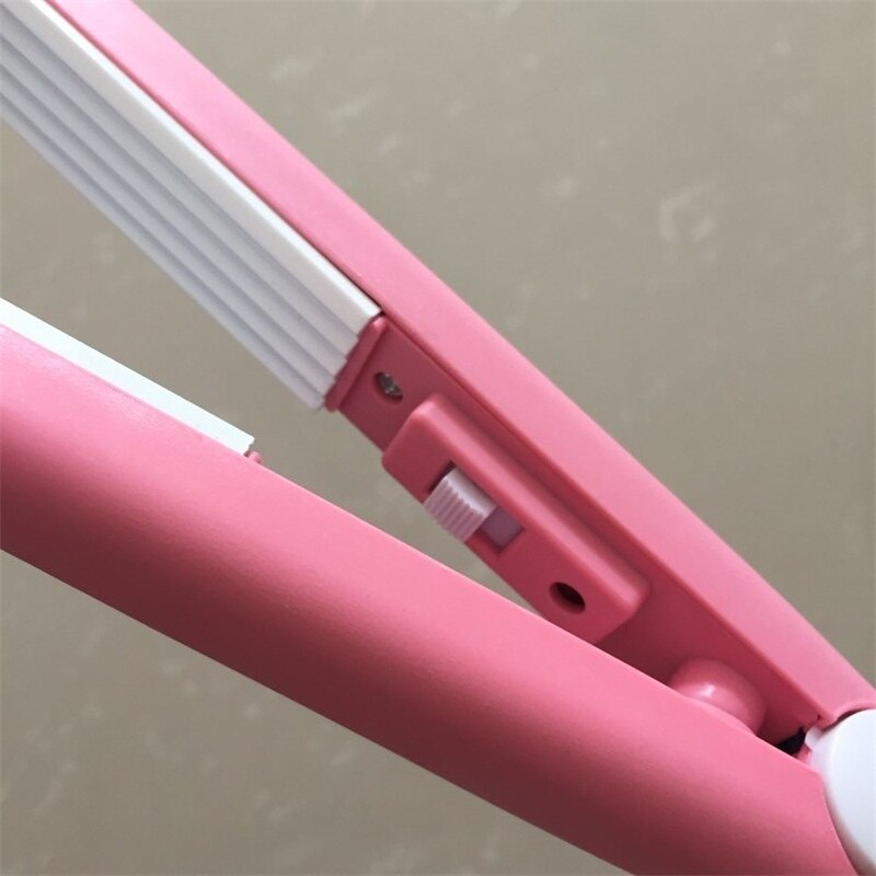 Mini krøller hår glattejern pink keramisk krøllejern bølgepap hår strygejern styling værktøj volumen krøllejern eu