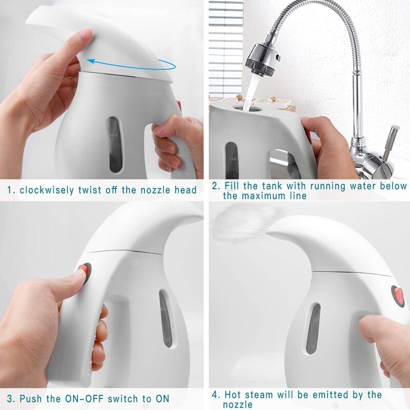 Eas-Draagbare Stoomboot, handheld Stoomboot Voor Kleding Rimpel Remover/Schoon/Steriliseren/Ontsmetten/Refresh/Behandelen/Ontdooien, reizen Steame