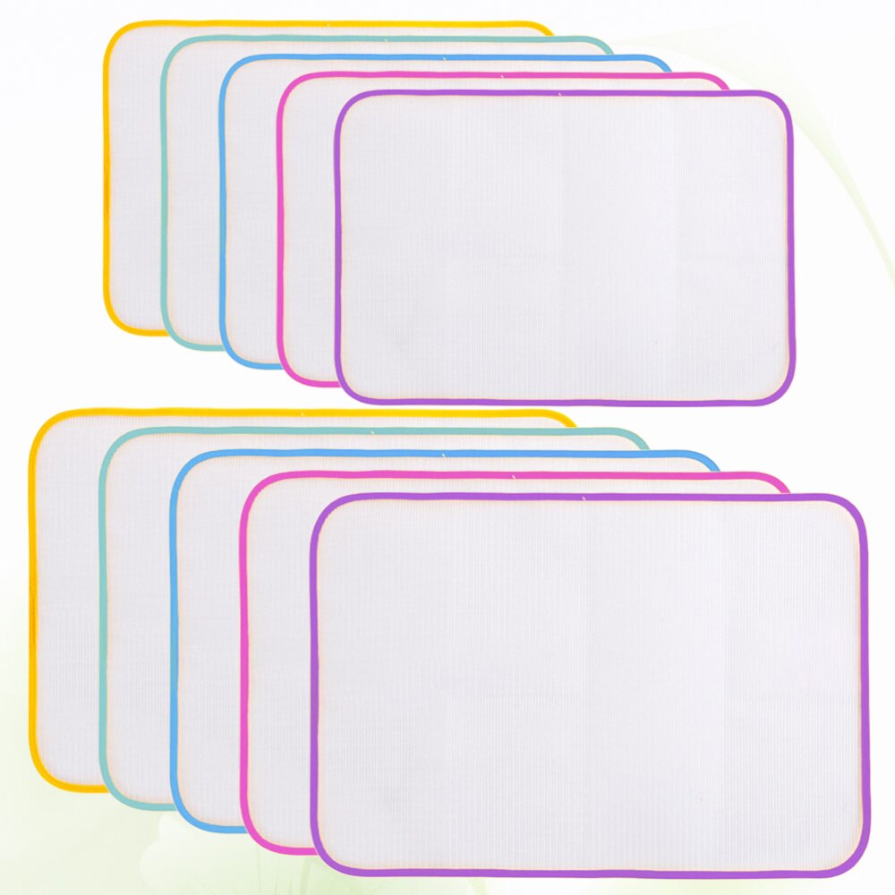 10pcs Ironing Cloth Heat Resistant Ironing Mat Ironing Board Anti-scald Ironing Clothes Pad for Home (Random Color, 35x50cm, 40x