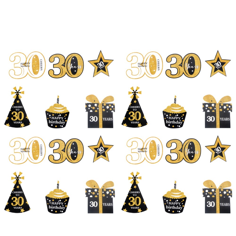 24pcs Birthday Party Photo Props Hand Hold Photo Props Funny Party Decorative Photo Props (30 Years Old): Picture 1