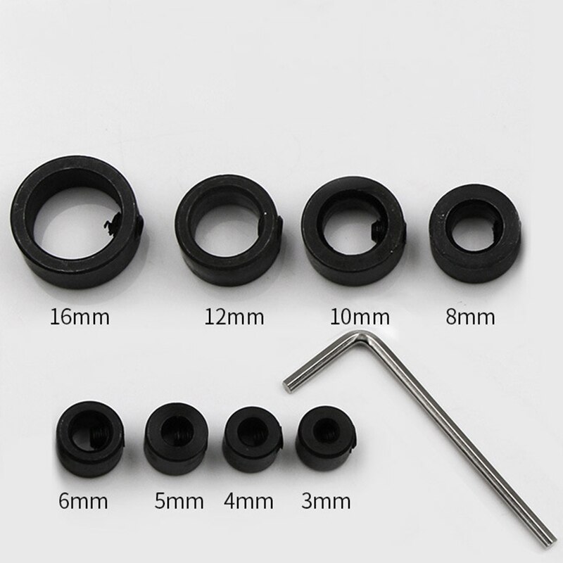 8Pcs Drill Stop Bit Collar Set Drill Depth Stop Collars 8PCS Dowel and Tenon Pins Center Point Woodworking Dowel Pins