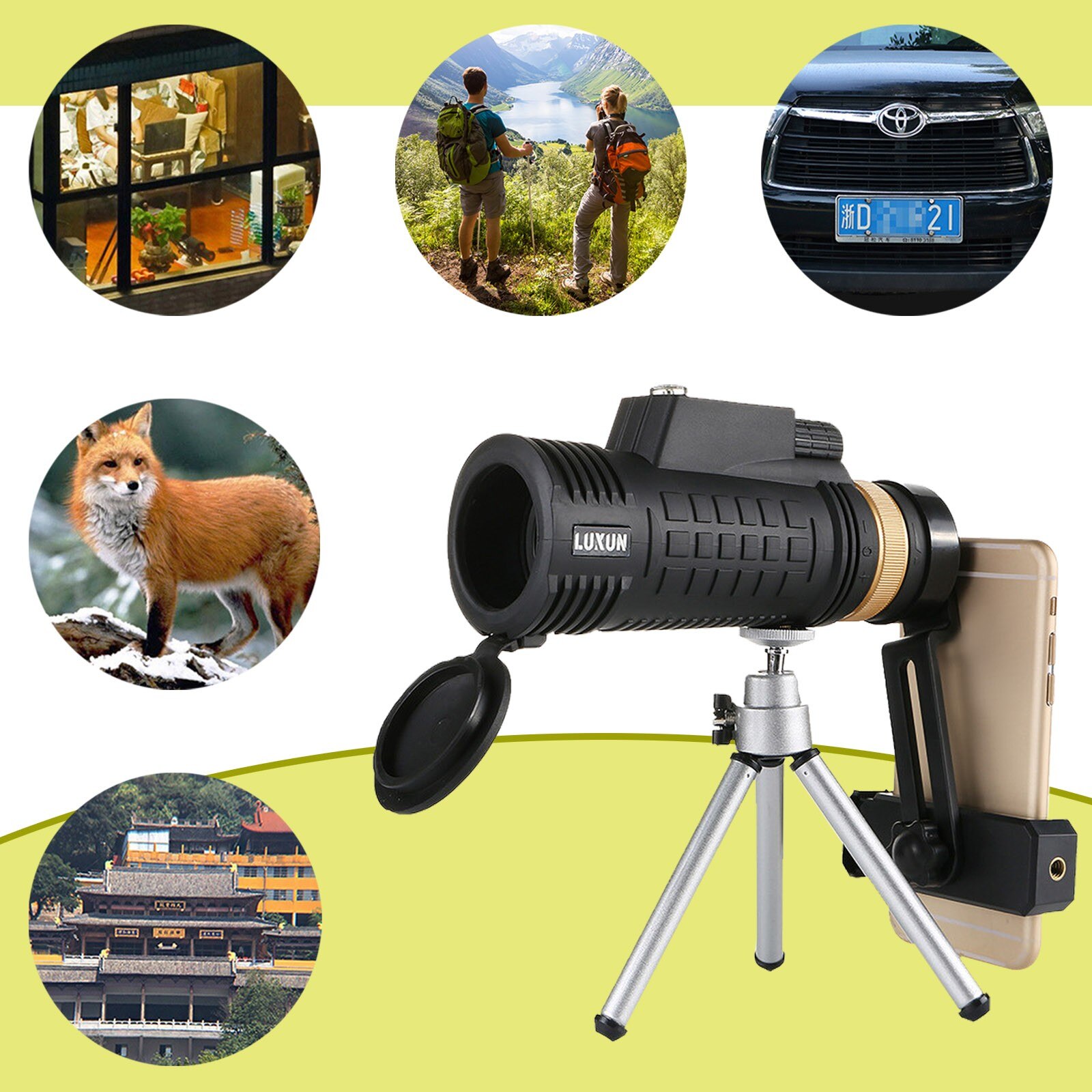 18x62 Hd Phone Camera Lens Telescope Lens Super Telephoto Zoom Monocular + Extendable Tripod For All Smartphone Telescope