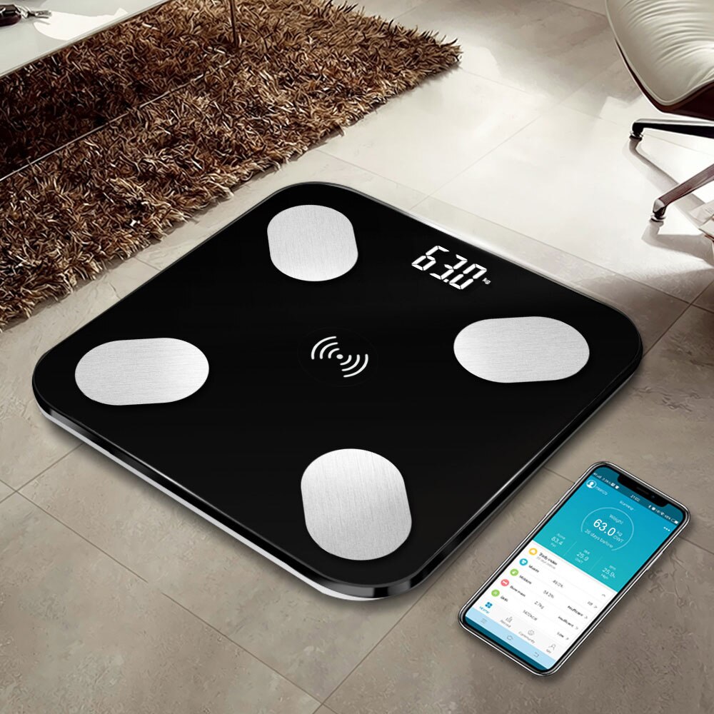 Smart badevægt nøjagtig elektronisk digital vægt vægt fedt/muskel/visceralt fedt vejevægt bluetooth app
