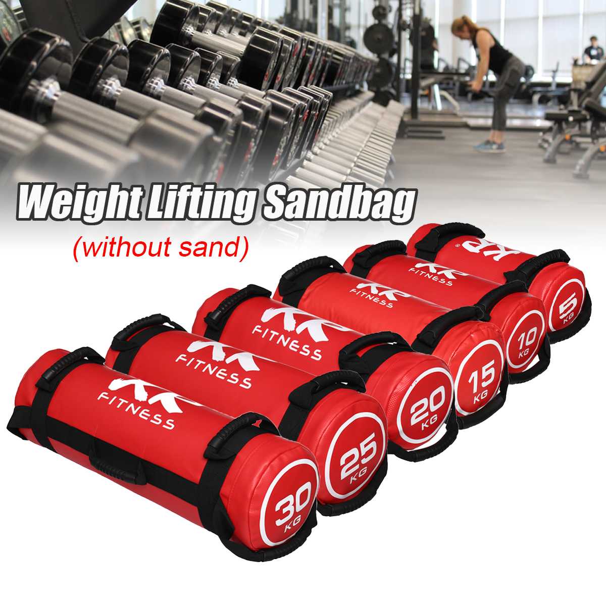 5/10/15/20/25/30kg ufylte power bag fitness body building gym sport crossfit sand bag muskel trening pu skinn heavy duty