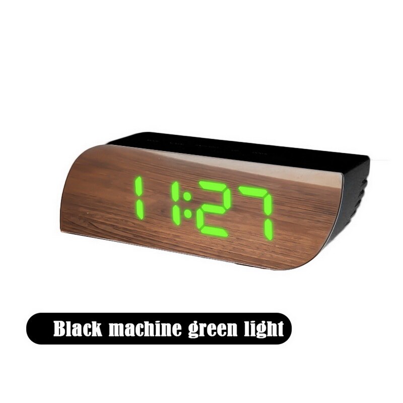 Veilleuses numérique miroir horloge LED réveil batterie utilisation température Snooze fonction bureau horloges Table horloge décor à la maison: Rose
