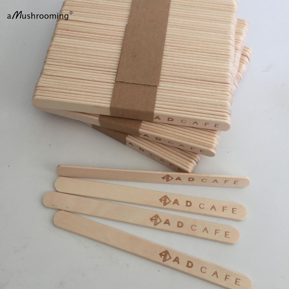 100pcs Custom Kids Art Sticks Classic Birch Wood Popsicle Ice Pop Sticks Ice Cream Treat Sticks