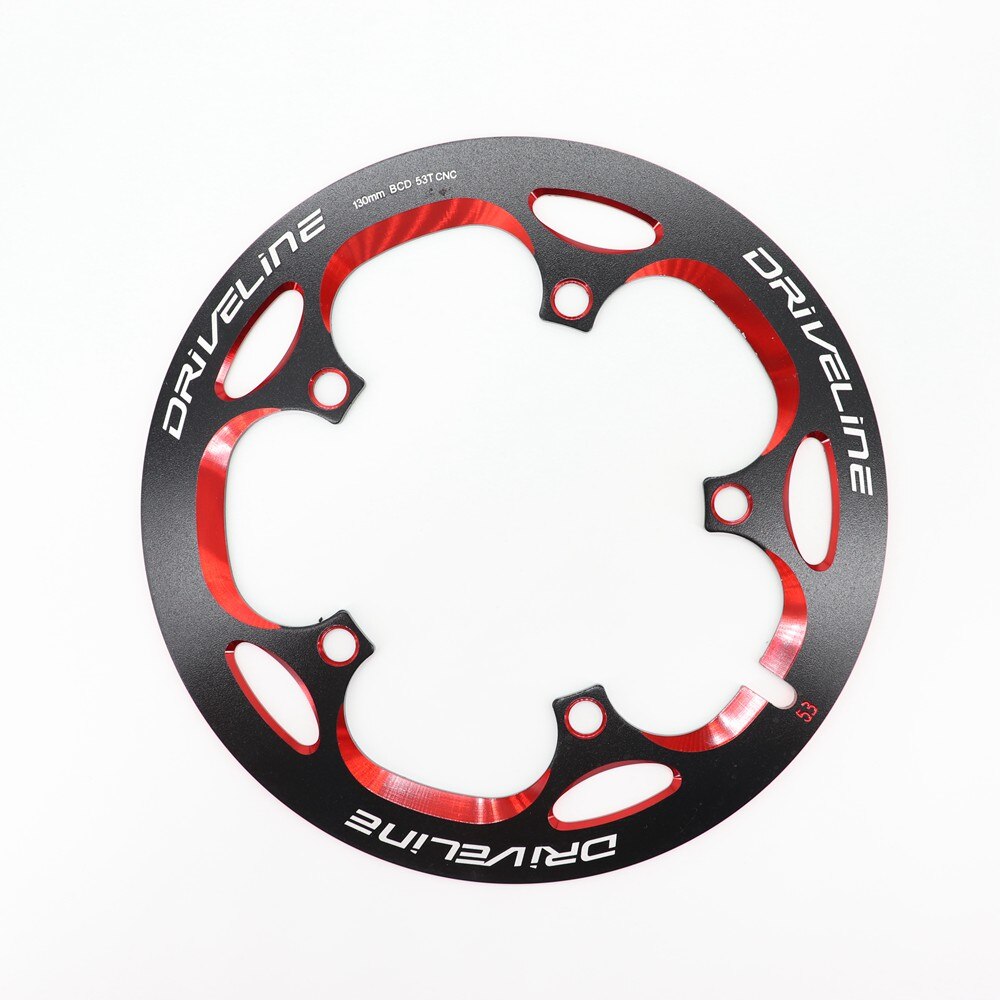 Aandrijflijn 130 bcd kettingbladbeschermer 53t 52t bcd 130 cnc crank racefiets vouwfiets onderdelen fietsketting wiel beschermplaat