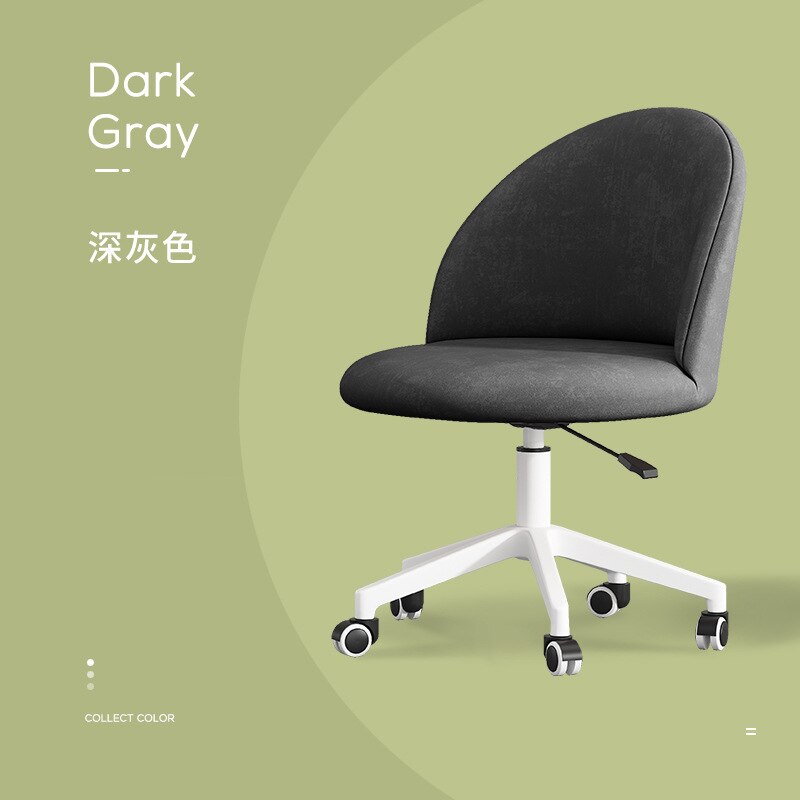 Computer Chair Home Office Chair Comfortable Long-Sitting Lifting Backrest Chair Bedroom Study Seat: Dark gray