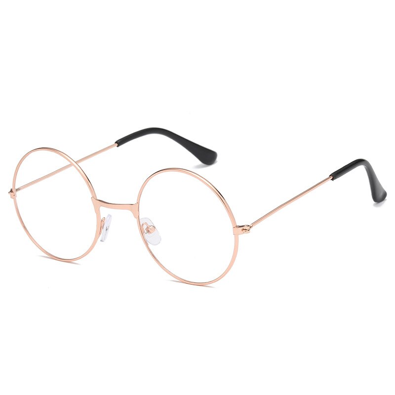 Unisex Retro Round Circle Metal Frame Eyeglasses Original Clear Lens Glasses 2 Styles Men
