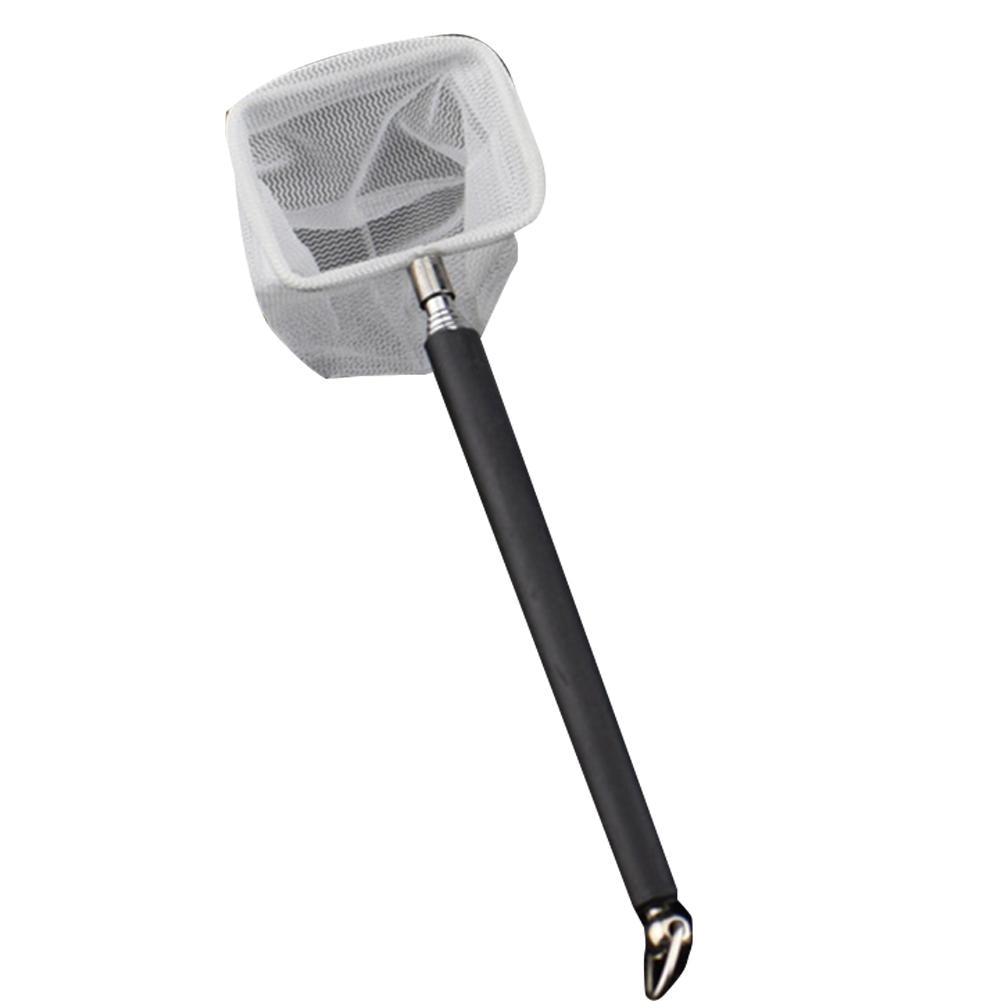 Aquarium Tank Fish Shrimp Skimming Net Mesh Extendable Stainless Steel Handle Cleaning Tools Kit Supplies: Square