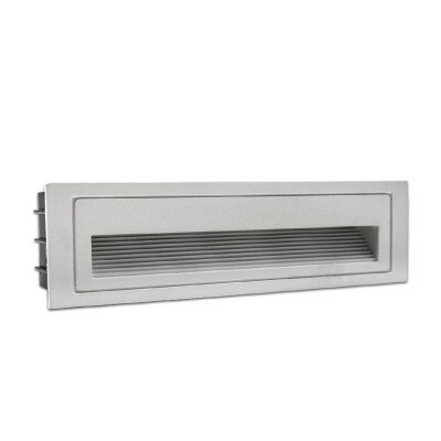 Waterproof Outdoor Embedded LED Stair Lights Rectangle Recessed Buried Step Lamps IP65 Wall Mounted Spotlights Corridor 85-265V: 4W White body / Cold white