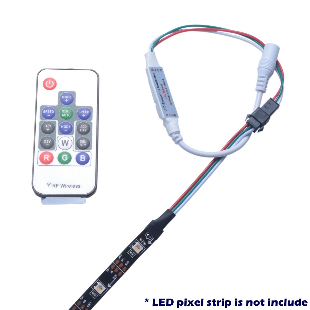 DC Verbinden Kabel für 3 Pin WS2812 Digitale Licht LED Pixel Streifen mit RGB RF Remote DIY Controller WS2812B Control JST Stecker