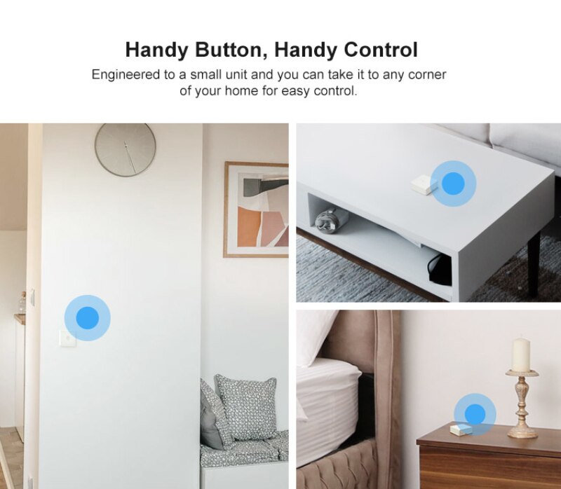 SONOFF SNZB-01 Zigbee Wireless Switch Smart Home Switch Low-battery Notification on e-WeLink App IFTTT Work With SONOFF ZBBridge