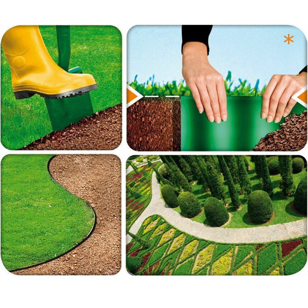 10/15/20CM Plastic Lawn Border Fence Garden Flexible Lawn Edging Border Grass Edging Fence Belt Garden Patio Greening Belt #g1