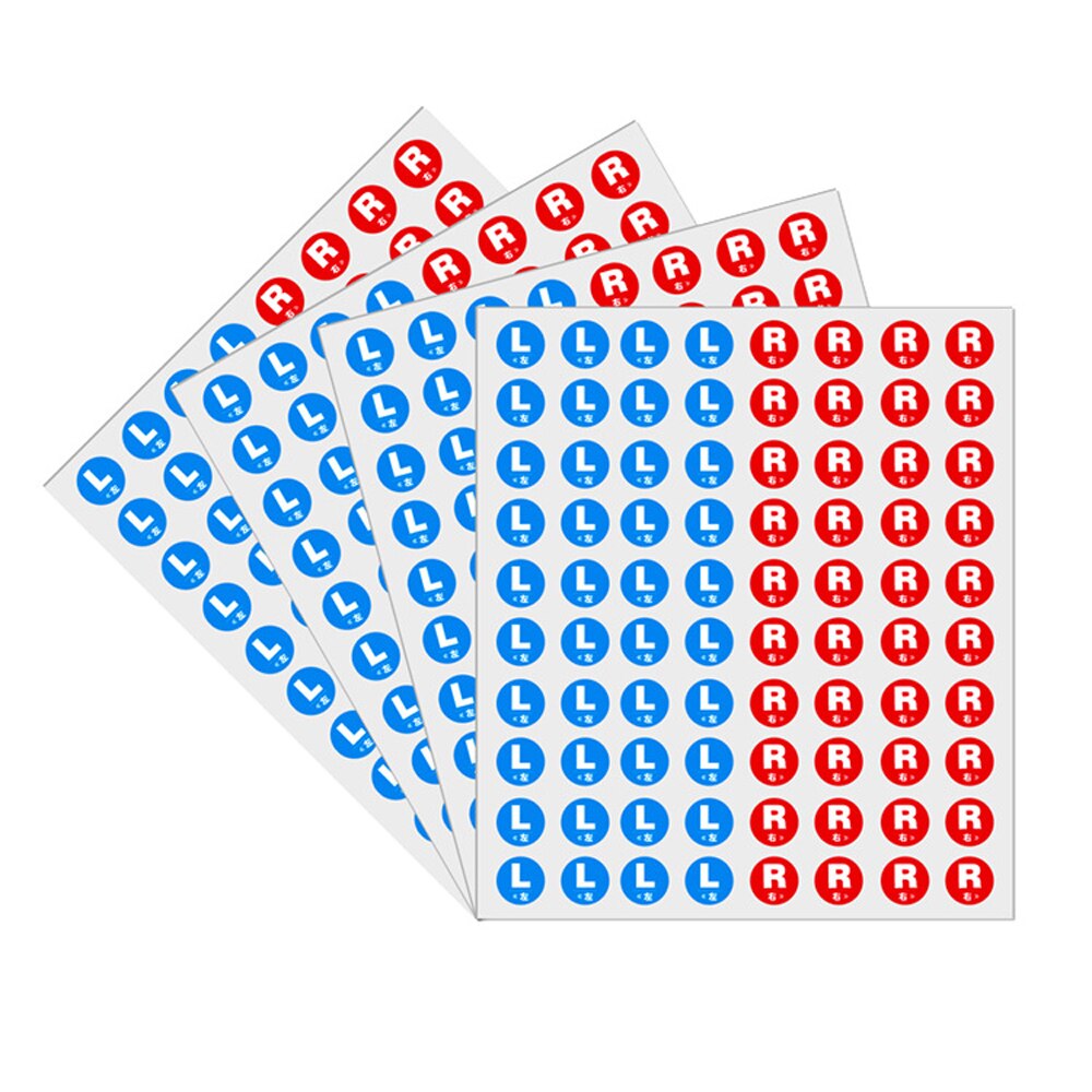 Lr Label Links Rechts Stickers Richting Onderscheidende Standaard Chinese Engels Stickers Dot Stickers 15Mm
