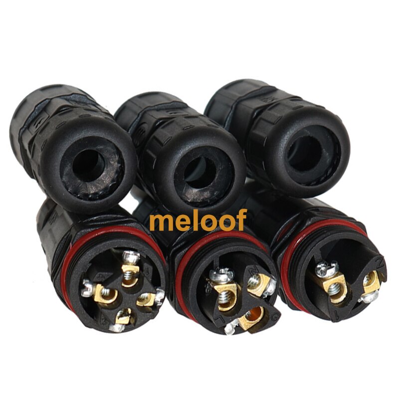 IP68 electrical cable waterproof connector 2 Pin 3 Pin 4 Pin 5 Pin Terminal Adapter Wire Connector Screw Pin LED Light connector