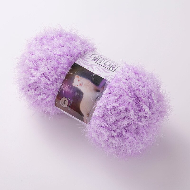 400g/ parti imiteret pels minkgarn langt hår mohair plysgarn til håndstrik uld hækling ekstra blød gør-det-selv kashmir tørklædetråd baby: 13