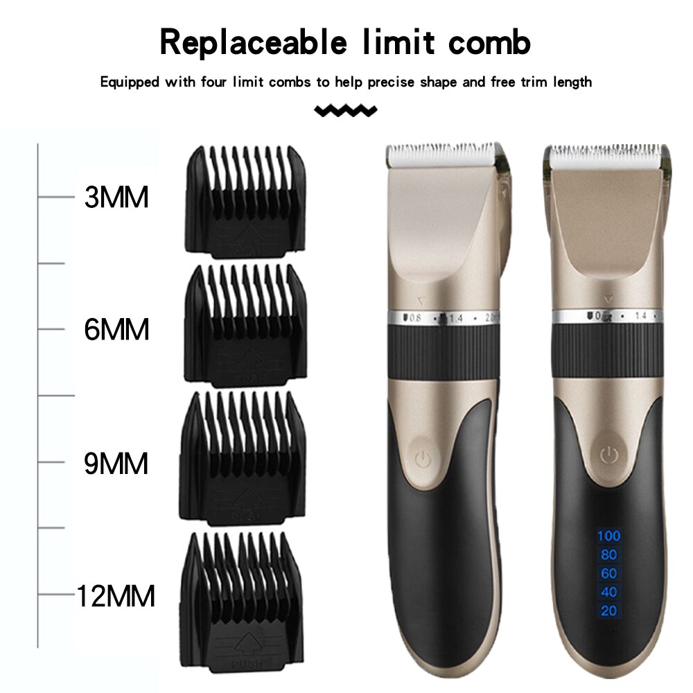 HIENA Hair Clipper Electric Hair Trimmer Digital Rechargeable Hair Clipper for Men Hair Cutting Machine Low Noise