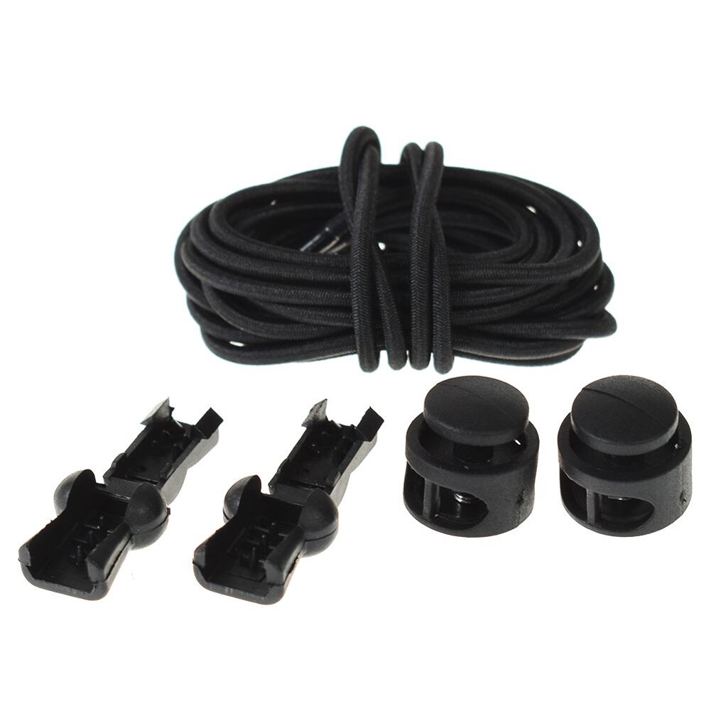 1pc 19 farger sneaker skolisser elastisk uten knyte sko lisser strekk låse sent lisser rask gummi rund skolisser