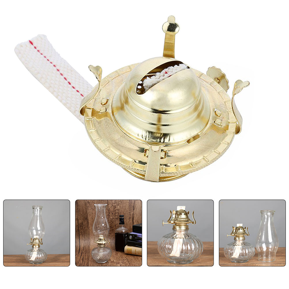 1 Set Oil Lamp Burner And Oil Lamp Wick Kerosene Oil Lamp Wick Accessory