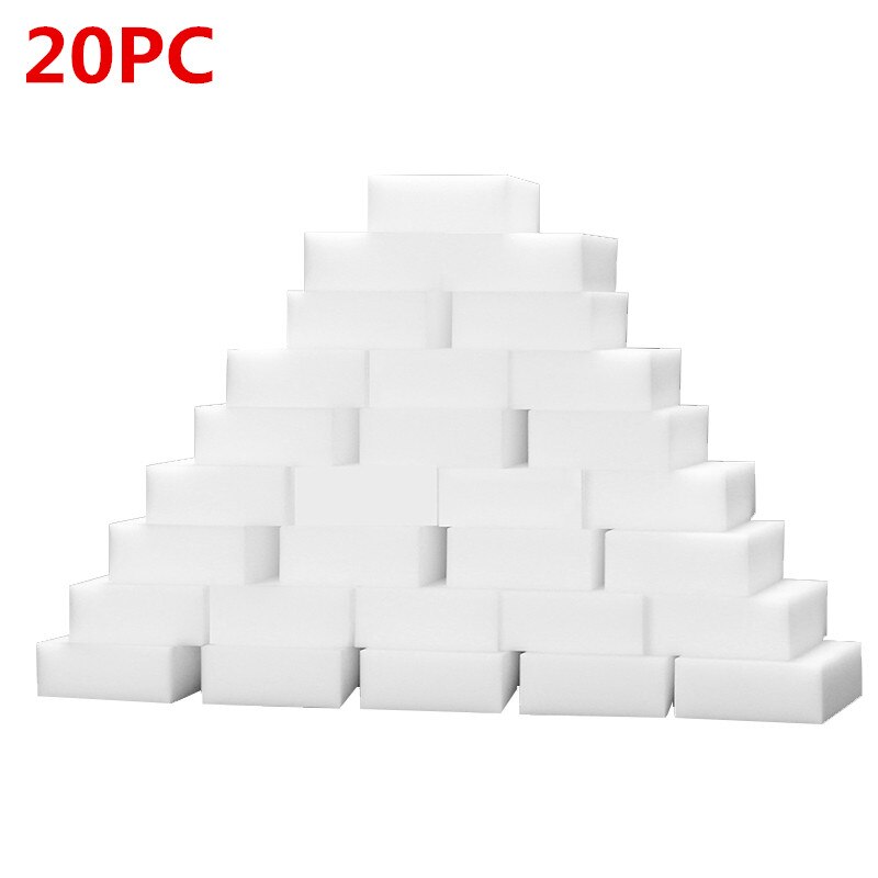 50 pièces mélamine éponge magique éponge mélamine nettoyant pour cuisine bureau salle de bain nettoyage Nano éponges: 20 pcs