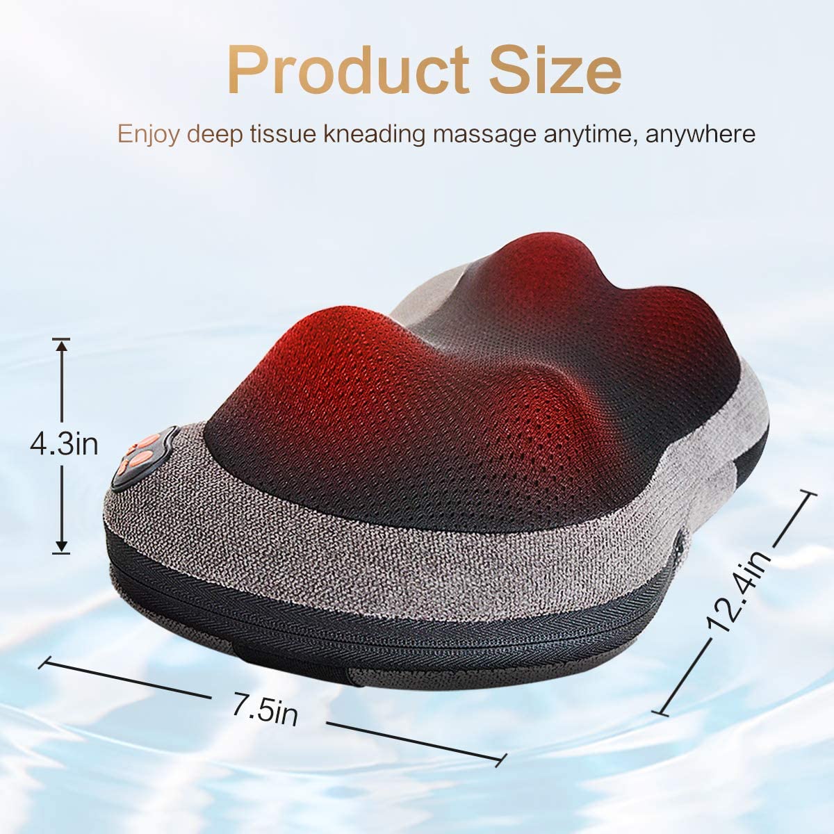 Back Massager with Heat,Shiatsu Back and Neck Massager with Deep Tissue Kneading,Electric Back Massage PillowCar,Office,home