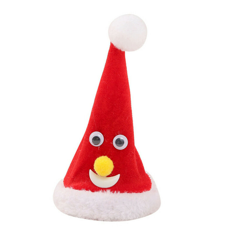 Nyeste jule flash træ xmas hat med stjerneklokker rystende hat musik leg børn jul