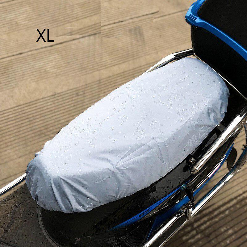 Universele Motorfiets Zitkussen Cover Waterdicht Motorfiets Seat Cover Slijtvaste Moto Stoelhoes Motorfiets Seat Protector: Silver XL