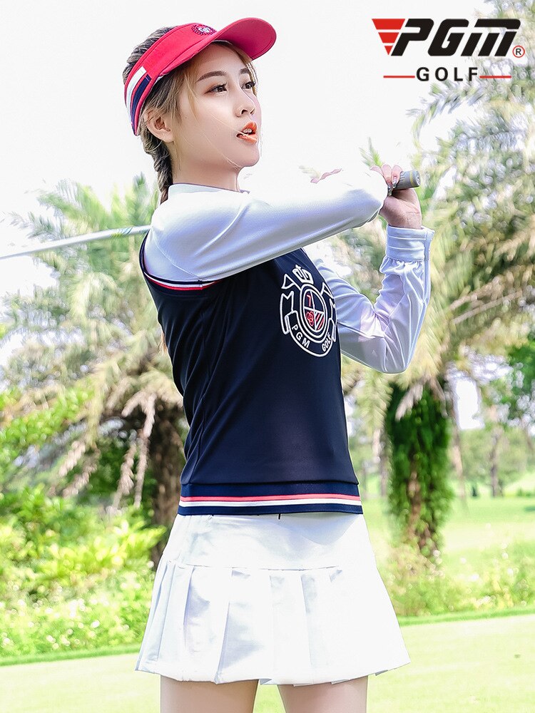 Golf tøj kvinder vest forår ærmeløs v-hals toppe britisk stil sport udendørs hold uniform konkurrence t-shirt