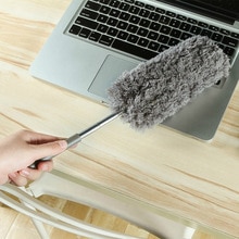 Práctico plumero de microfibra retráctil, pinzas para quitar el polvo de fibra fina para el hogar, herramientas de limpieza