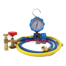 R410a R22 R134a R404a Air conditioning refrigerant filler,ALUMINUM Manifold gauge set,Refrigerant pressure gauge