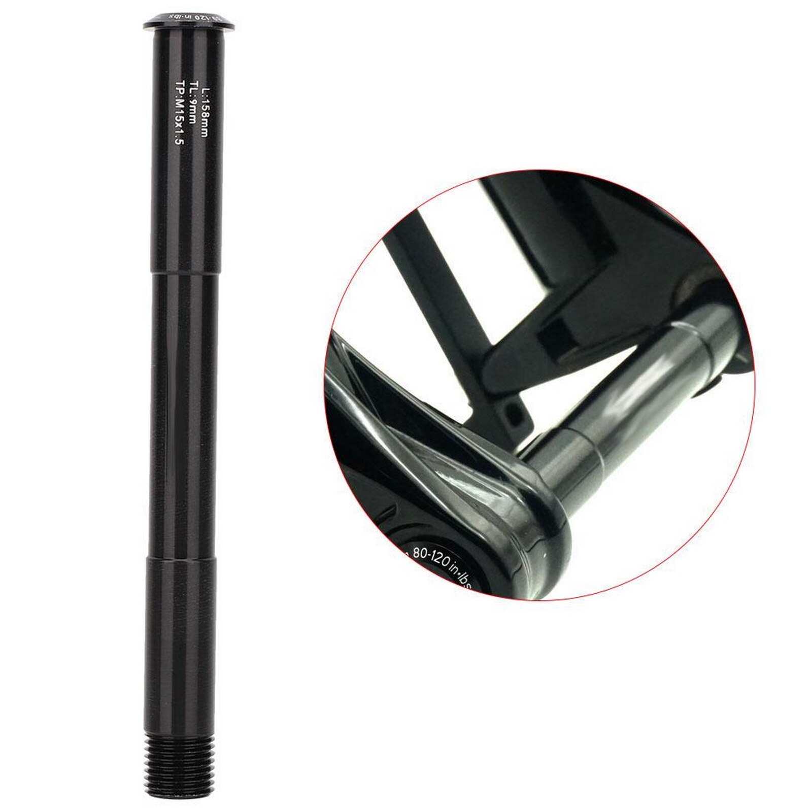 Quick Release Bike Thru Axle Bicycle Front Fork Thru Axle Skewer for ROCK SHOX Replacement Parts 110mm x 15mm