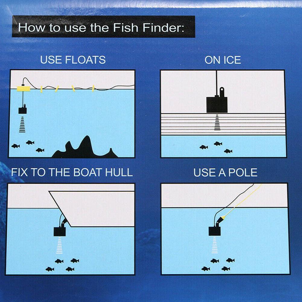 100m Lcd Portable Sonar Sensor Fish Finder Fishfinder Beam Deeper Display Alarm Sounder Fishing Transducer Finder With F0a7