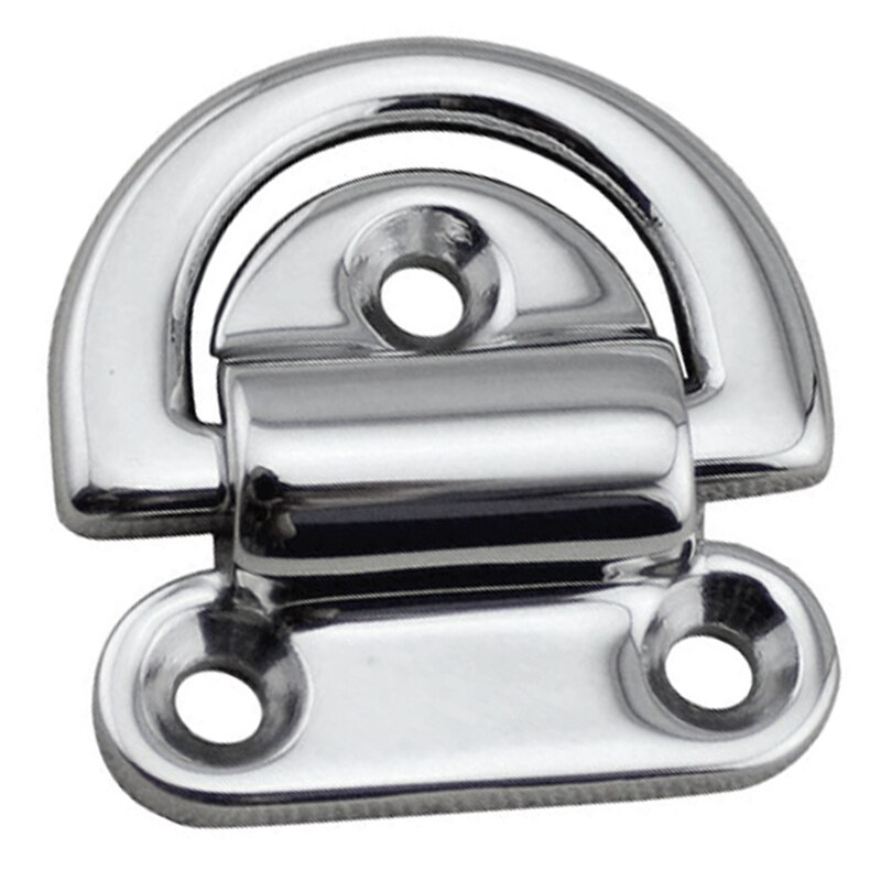 2 stuks 6mm opvouwbare dekmat ogen marine kwaliteit roestvrij staal d-ring met plaat voor marine boot jacht accessoires