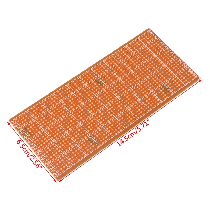 Platine simple face Circuit imprimé non coupé | 5 pièces 6.5x14.5cm
