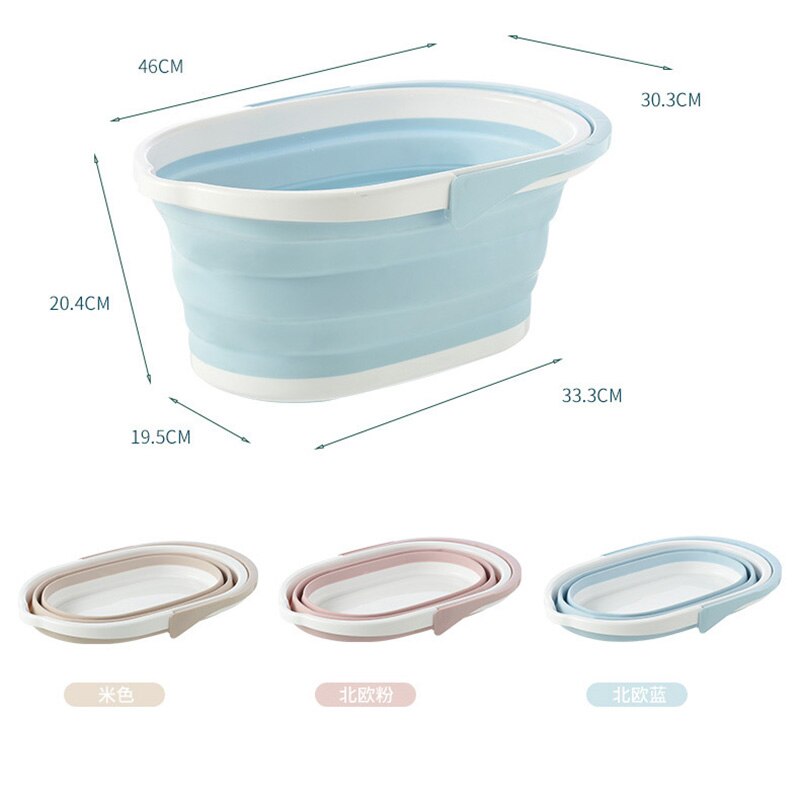 Cubo plegable de silicona para lavado de suelos, cubo para fregona, limpieza de baño, cocina, Camping, cubeta para lavar autos Pliable