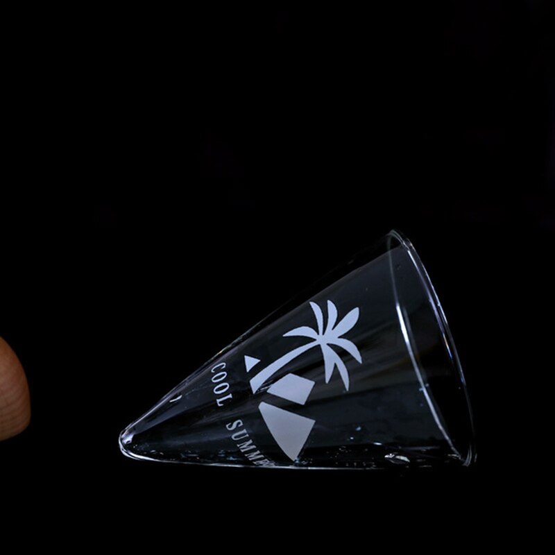 Kegel Glas Cocktail Kristallen Glazen Bar Saloon Party Martini Drinken Whisky Wodka Wijn Cup Met Houten Base Bar