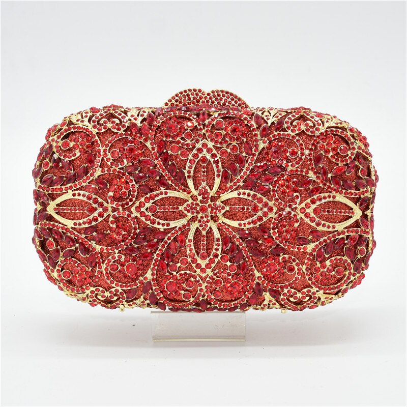 Dames Bridal Clutch Kronkelende Kleur Schoudertas Dames Shiny Avond Clutch