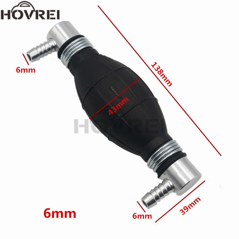 1pcs 6/8/10/12mm Rubber & Aluminum Vacuum Fuel Pump Line Hand Primer Bulb Gas Petrol For Boats Tractors Cars's Engine