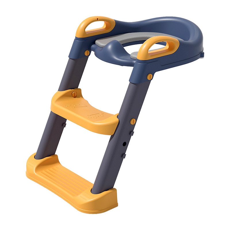 Toilet Ladder Folding Children&#39;s Potty Training Toilet Baby Seat Urinal Chair With Adjustable Step Stool Ladder Comfortable Safe