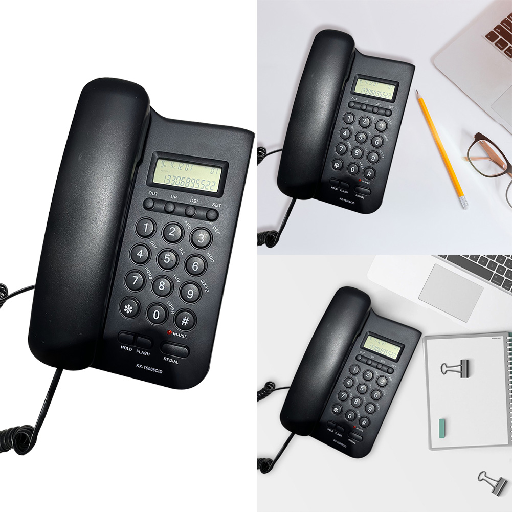 Téléphone à gros bouton pour la maison et le bureau, KX-T5006CID fixe, son fort, FSK DTMF, appel d&#39;affaires, identification de l&#39;appelant de l&#39;hôtel, cordon mural