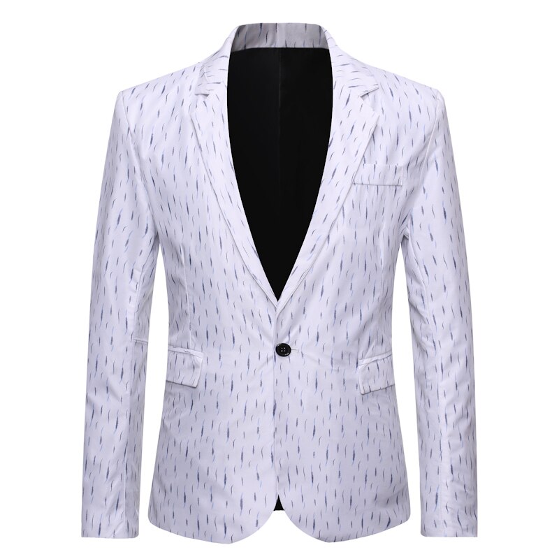 Blazer hombre mænd blomstret print blazer jakkesæt slim fit party single botton mandlig blazer og jakkesæt jakke overtøj frakke