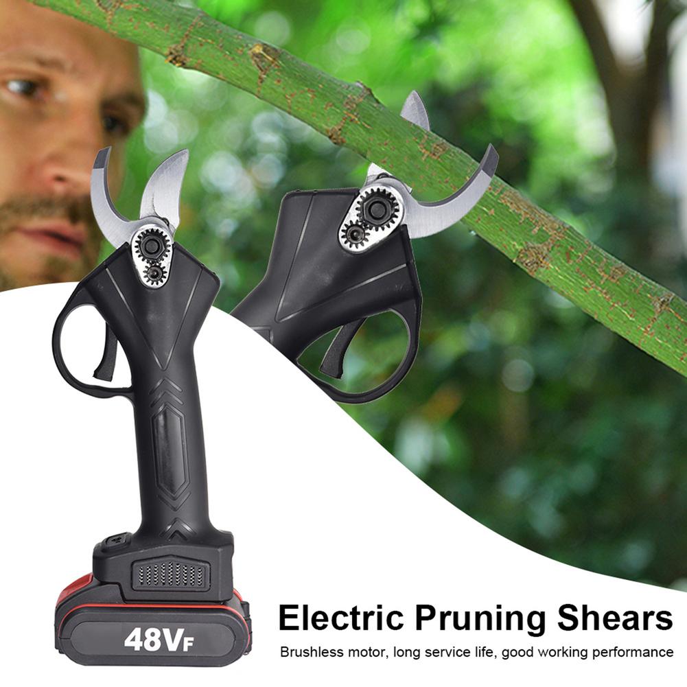 Cordless Pruner Electric Trimmer Lithium Battery Pruning Shear Fruit Tree Bonsai Branch Cutter Landscaping Scissor Garden Tool
