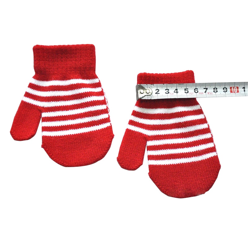 Luvas de malha macia corta-vento para crianças, luvas quentes de inverno para meninos e meninas 1-5 anos, à prova de vento