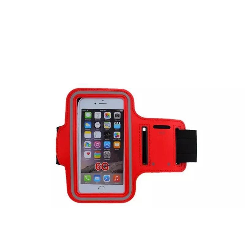 Brazalete Deportivo Universal resistente al agua, soporte para teléfono móvil de 5,5 pulgadas, para correr, Samsung, Huawei, xiaomi, iPhone, Brazalete Deportivo: Red