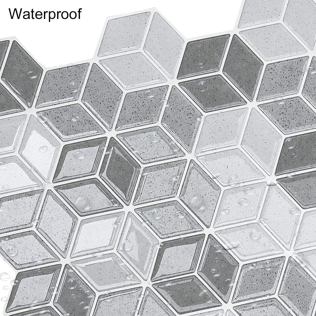 Sticker Kitchen Backsplash Wall Sticker Self Adhesive Mosaic Tiles Bathroom Waterproof DIY Nordic Modern Home Decor-1 Sheet