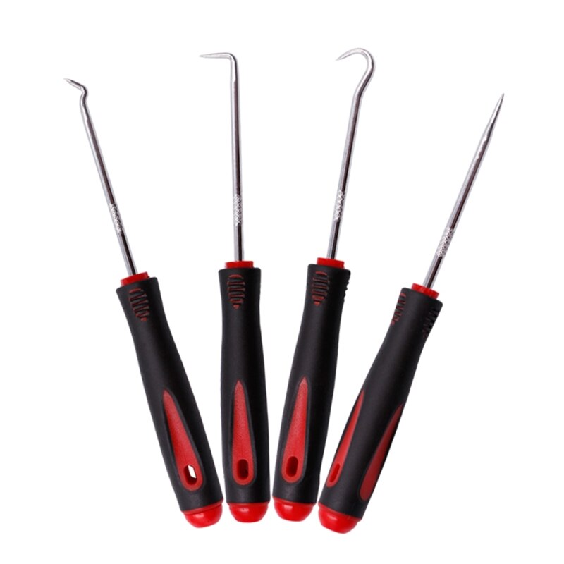 4 Pcs Precision Pick and Hook Set Car Auto Repair Maintenance Tools for Separating Wires Removing Small Fuses Durable
